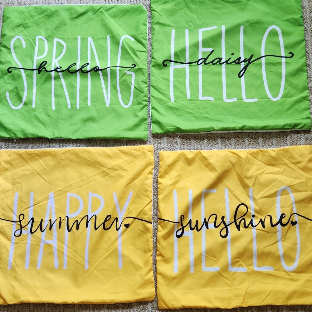 Set of four 18x18 inch pillow covers